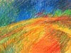 <strong>Landschaftsskizze</strong><span style='color:#999999'>  (1990)</span><br>Buntstift  |  13 x 8 cm