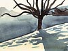 <strong>Krhenbachtal im Winter</strong><span style='color:#999999'>  (1984)</span><br>Aquarell  |  21 x 14 cm