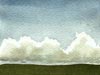 <strong>Landschaftsskizze</strong><span style='color:#999999'>  (1995)</span><br>Aquarell  |  7 x 10 cm